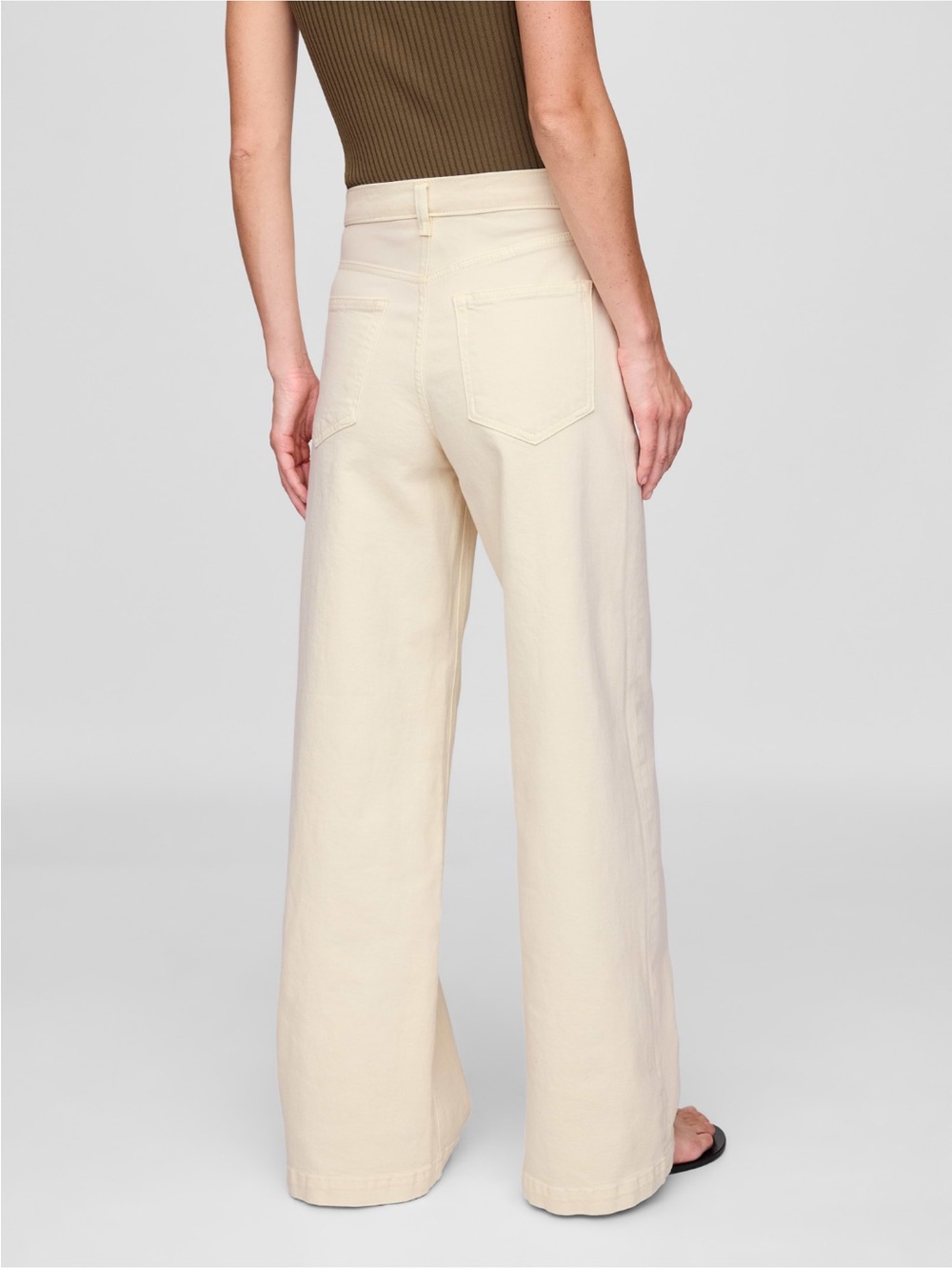 GAP Wide Leg High-Rise Jeans in Cream size 28/6 Long - Picture 3 of 10